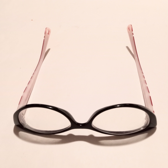 Betsey Johnson Handmade in Japan Cateye Eyeglass Frame Red Black White - Picture 4 of 16